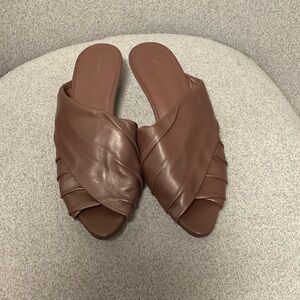 Vince Tan Leather Women's Mules